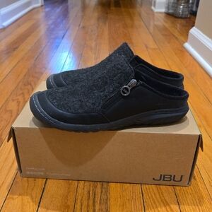JBU ▪︎ Women's Charcoal and Black Memory Foam Lined Slip-On Loafers, NIB
